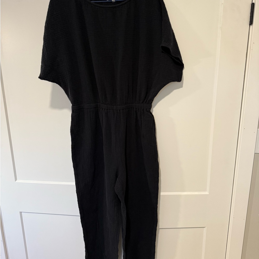 Z Supply Black Textured Jumpsuit